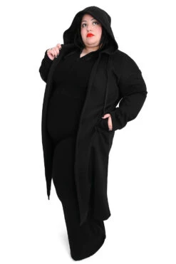 Long Line Open Hoodie [Unisex] -Vampirefreaks Sale Store witch cardigans