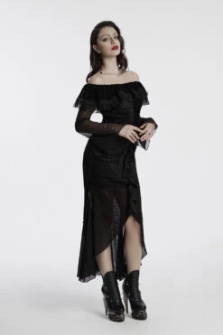 Reign Ruffled Mesh Off-the-Shoulder Dress -Vampirefreaks Sale Store witch dress 4ae96671 3f7a 4fdf b32e c5c62808a134