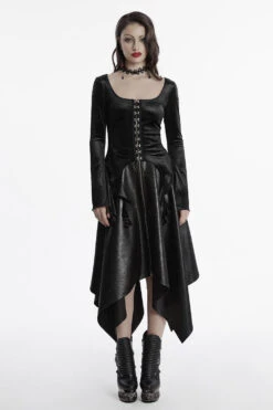 Dark Siren Velvet Long Sleeve Top [Black] -Vampirefreaks Sale Store witch shirt