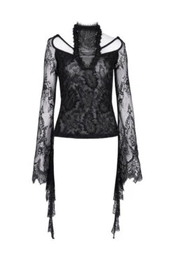 Flared Lace Sleeve Vintage Goth Top -Vampirefreaks Sale Store witch top 52aad53f d99c 4cfc 8876 1b51865635ea