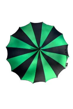 Batwing Pagoda Umbrella [BLACK/GREEN STRIPED] -Vampirefreaks Sale Store witch umbrella 2a653371 8c37 4293 8f4f 48c791433fdf