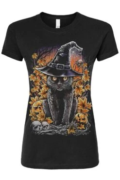 Witch's Familiar T-shirt -Vampirefreaks Sale Store witchs familiar womens tshirt