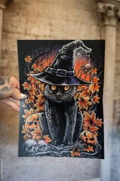 Witch's Familiar Jigsaw Puzzle -Vampirefreaks Sale Store witchy cat puzzle