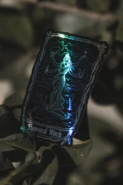Elemental Witch Oracle Holographic Sticker -Vampirefreaks Sale Store witchy tarot sticker
