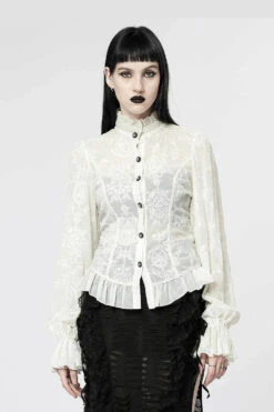 Victorian Tea Ruffled Top [Milk White]