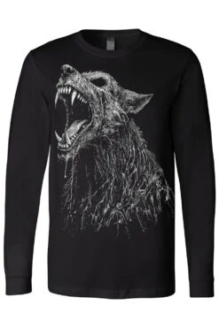 Lycanthrope T-shirt -Vampirefreaks Sale Store wolfhead longsleeve tshirt blank sleeves