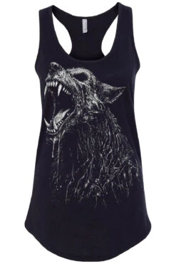 Lycanthrope T-shirt -Vampirefreaks Sale Store wolfhead racerback tank black front resize