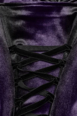 Purple Crystal Ruffled Mini Dress [Violet] -Vampirefreaks Sale Store womens doll dress