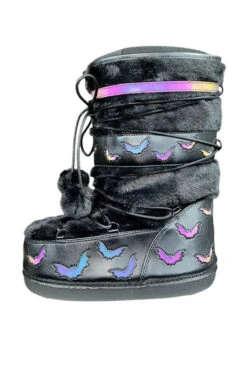 Blizz Bat Snow Boots [Black/Reflective] -Vampirefreaks Sale Store womens emo winter shoes
