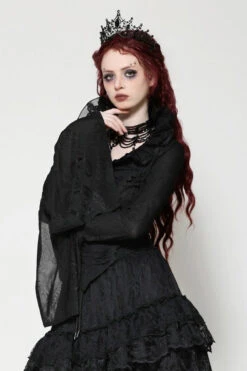 Dark Palace Ruffle Long Sleeve Top -Vampirefreaks Sale Store womens gothic clothes f05b9be0 8274 4f0e 8ac1 b537712f61d9