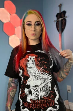 The Little Murdermaid T-shirt -Vampirefreaks Sale Store womens gothic disney t shirt