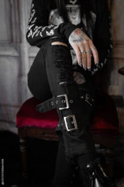 Inquisition Shredded Skinny Jeans -Vampirefreaks Sale Store womens scene girl pants