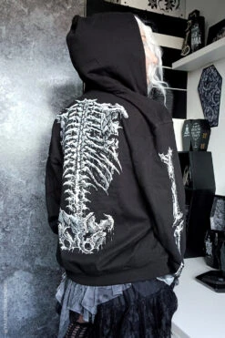 Dead Inside Skeleton Hoodie -Vampirefreaks Sale Store womens skeleton clothes