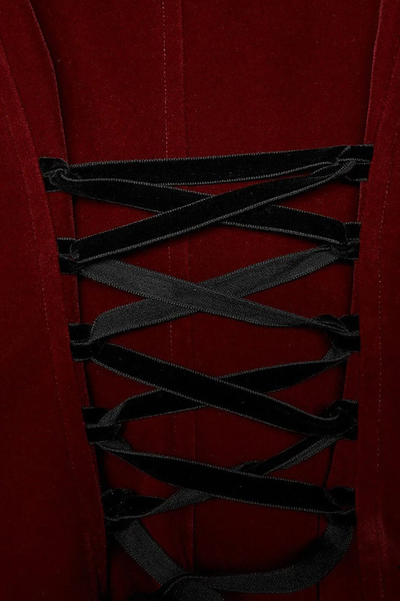 Red Death Victorian Goth Cropped Coat 7 Red Death Victorian Goth Cropped Coat - Image 7