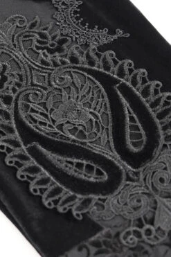 Dark Countess Embroidered Velvet Flares 17 Dark Countess Embroidered Velvet Flares -Vampirefreaks Sale Store womens whimsical goth clothes