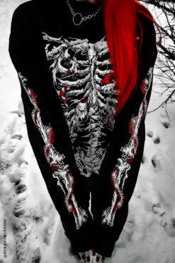 Xmas Skeleton Sweatshirt -Vampirefreaks Sale Store xmas halloween sweater