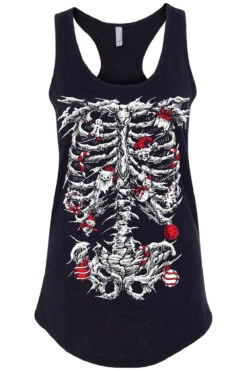 Xmas Skeleton T-shirt -Vampirefreaks Sale Store xmas skeleton racerback tank black front resize