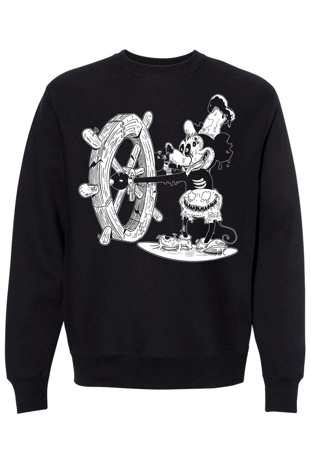 Steamboat Willie Mickey Zombie Sweatshirt 1 Steamboat Willie Mickey Zombie Sweatshirt