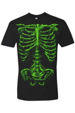 Zombie Rot Skeleton T-shirt [Monster Green] -Vampirefreaks Sale Store zombie skeleton tshirt
